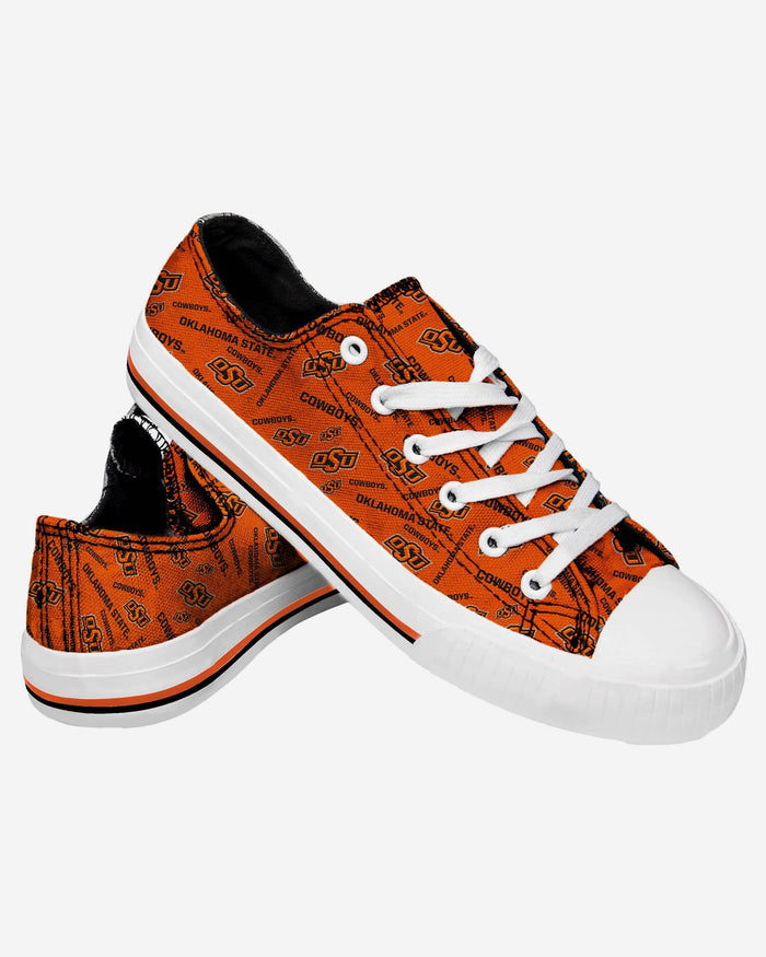 Oklahoma State Cowboys Womens Low Top Repeat Print Canvas Shoe FOCO - FOCO.com