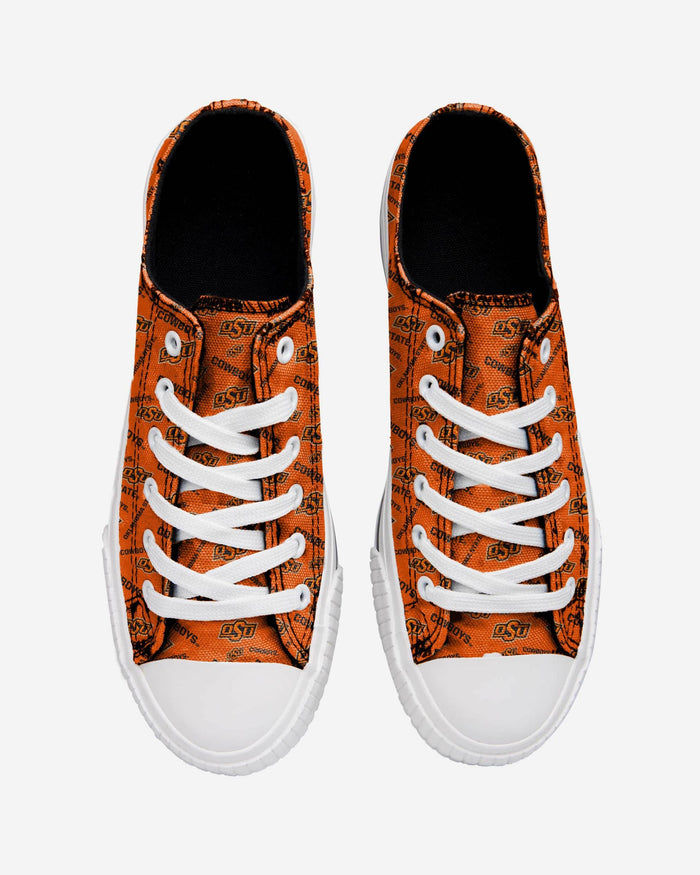 Oklahoma State Cowboys Womens Low Top Repeat Print Canvas Shoe FOCO - FOCO.com