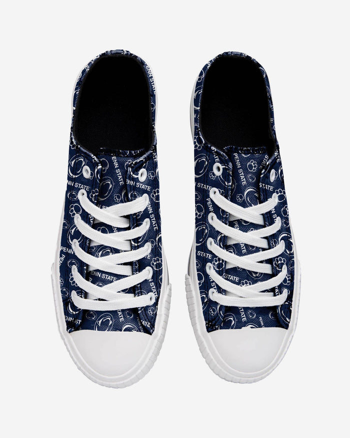 Penn State Nittany Lions Womens Low Top Repeat Print Canvas Shoe FOCO - FOCO.com