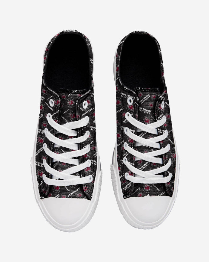 South Carolina Gamecocks Womens Low Top Repeat Print Canvas Shoe FOCO - FOCO.com