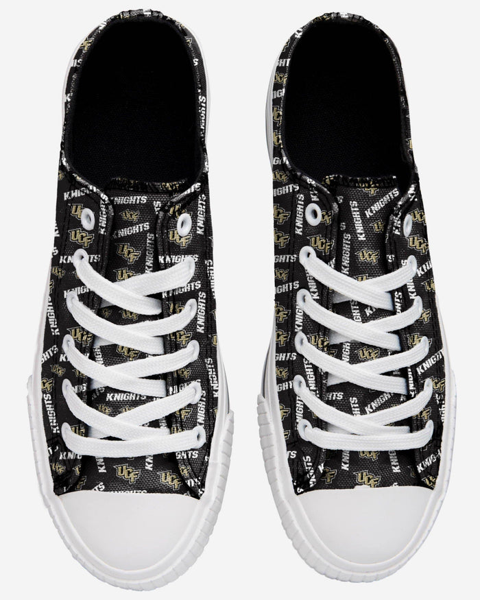 UCF Knights Womens Low Top Repeat Print Canvas Shoe FOCO - FOCO.com