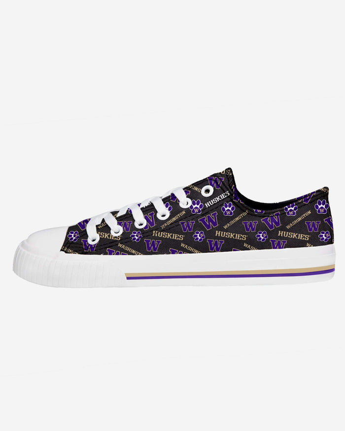 Washington Huskies Womens Low Top Repeat Print Canvas Shoe FOCO - FOCO.com