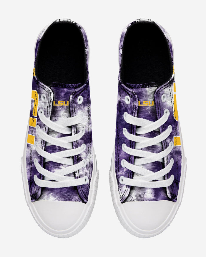 LSU Tigers Womens Low Top Tie-Dye Canvas Shoe FOCO - FOCO.com