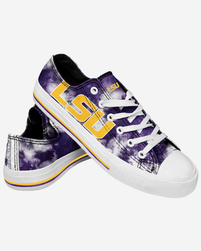 LSU Tigers Womens Low Top Tie-Dye Canvas Shoe FOCO - FOCO.com