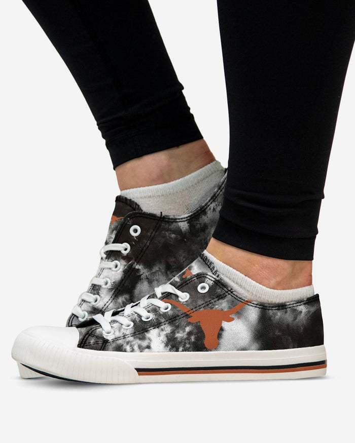 Texas Longhorns Womens Low Top Tie-Dye Canvas Shoe FOCO - FOCO.com