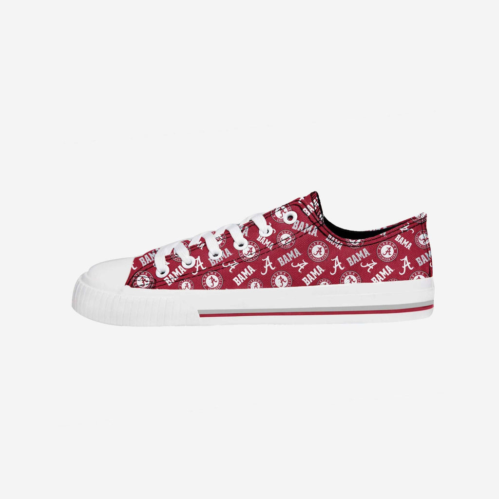 Alabama Crimson Tide Womens Original Low Top Repeat Print Canvas Shoe FOCO - FOCO.com