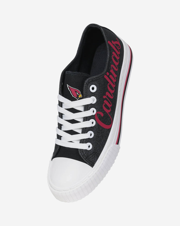 Arizona Cardinals Womens Color Glitter Low Top Canvas Shoes FOCO - FOCO.com