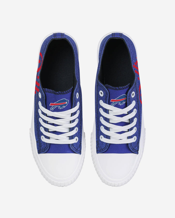 Buffalo Bills Womens Color Glitter Low Top Canvas Shoes FOCO - FOCO.com