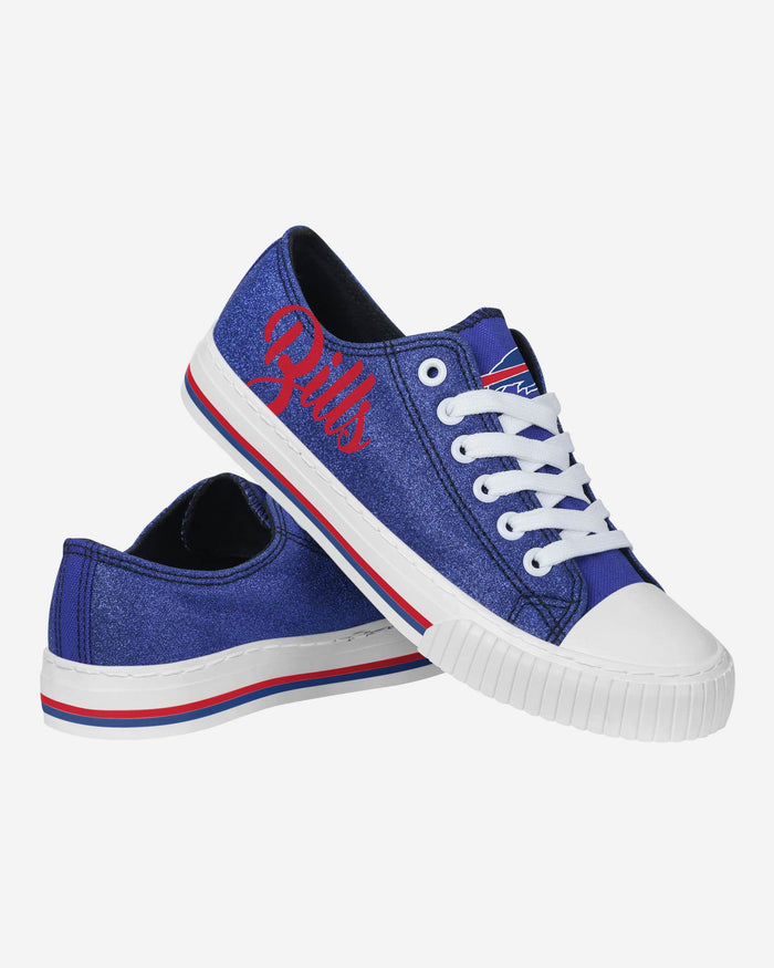 Buffalo Bills Womens Color Glitter Low Top Canvas Shoes FOCO - FOCO.com