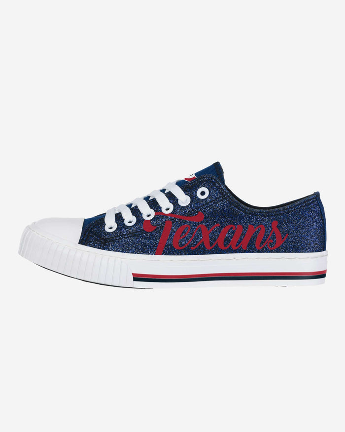 Houston Texans Womens Color Glitter Low Top Canvas Shoes FOCO 6 - FOCO.com