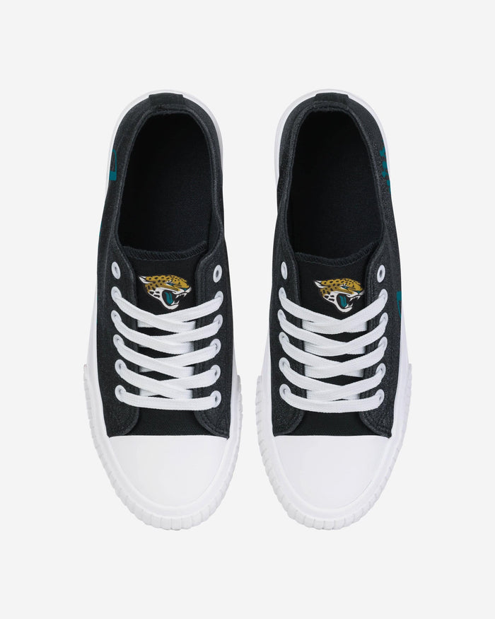 Jacksonville Jaguars Womens Color Glitter Low Top Canvas Shoes FOCO - FOCO.com