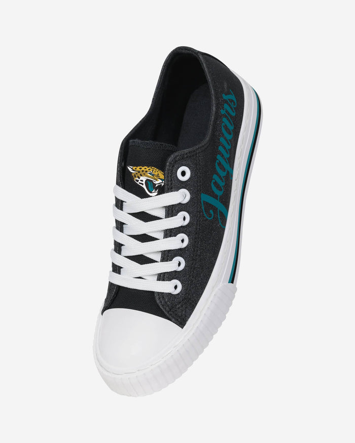 Jacksonville Jaguars Womens Color Glitter Low Top Canvas Shoes FOCO - FOCO.com