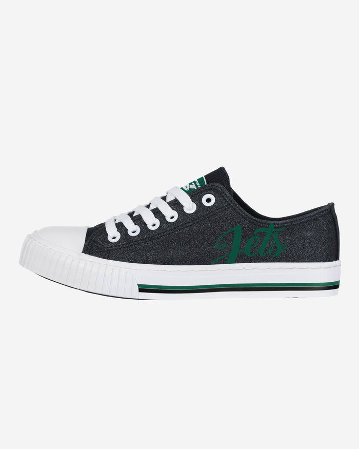 New York Jets Womens Color Glitter Low Top Canvas Shoes FOCO 6 - FOCO.com