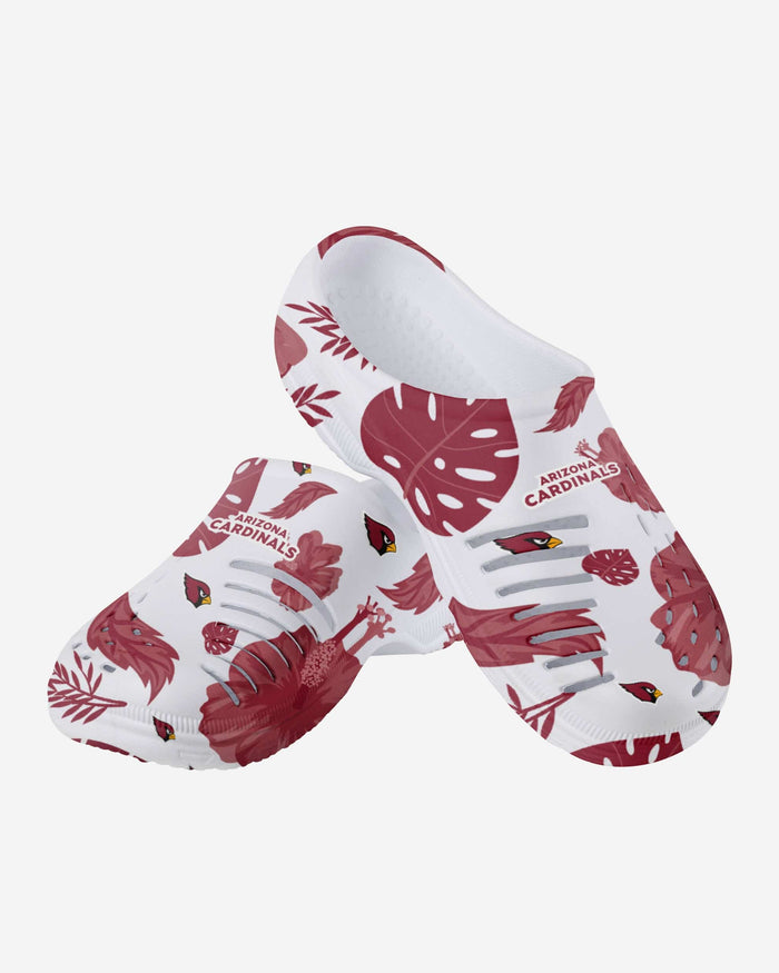 Arizona Cardinals Womens Floral White Clog FOCO - FOCO.com