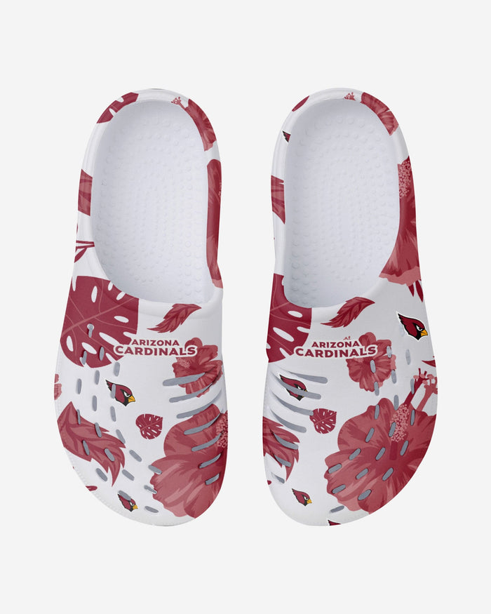 Arizona Cardinals Womens Floral White Clog FOCO - FOCO.com