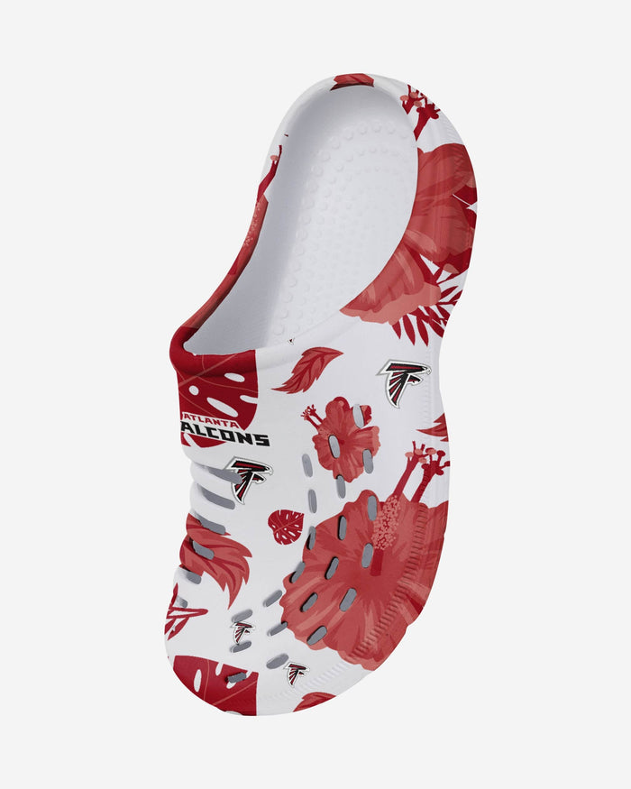 Atlanta Falcons Womens Floral White Clog FOCO - FOCO.com