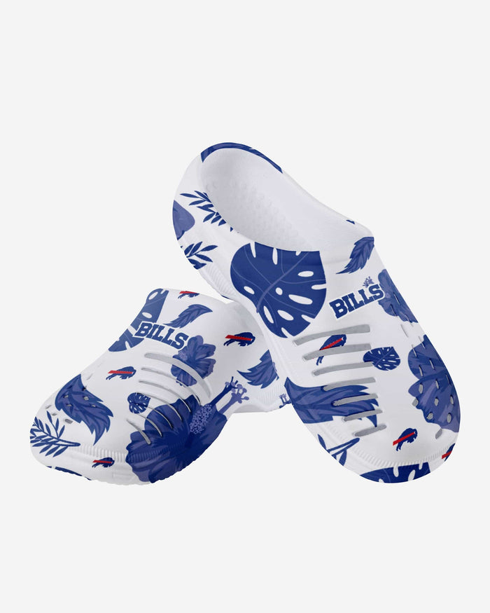 Buffalo Bills Womens Floral White Clog FOCO - FOCO.com