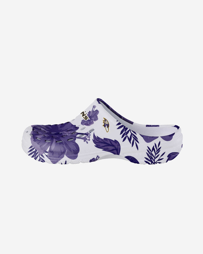 Baltimore Ravens Womens Floral White Clog FOCO S - FOCO.com