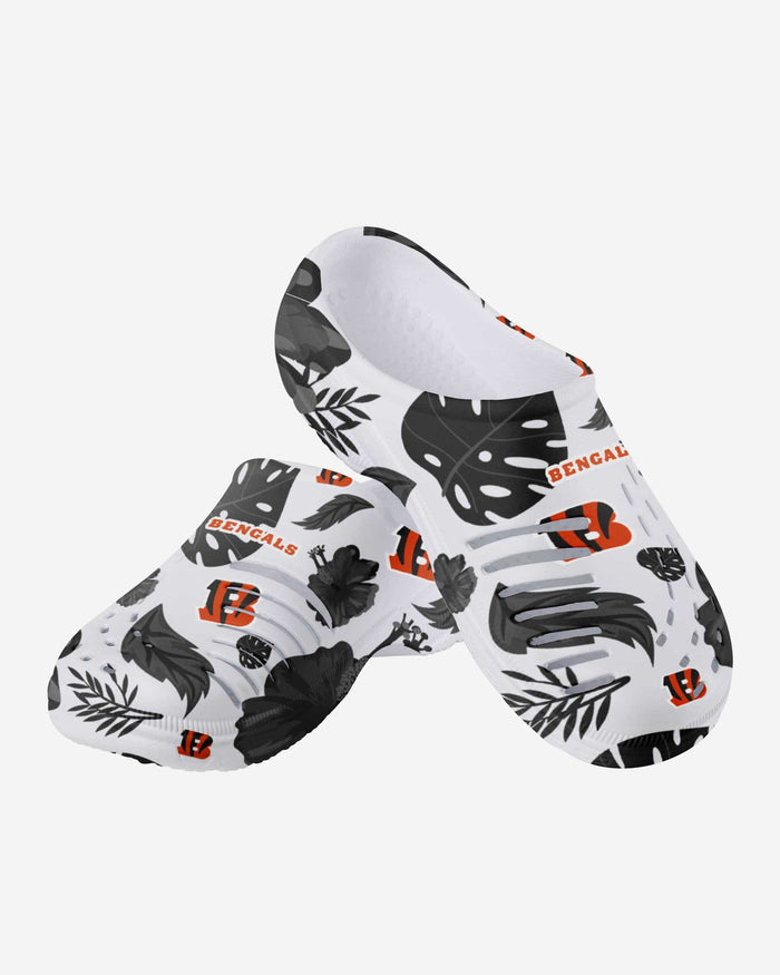 Cincinnati Bengals Womens Floral White Clog FOCO - FOCO.com