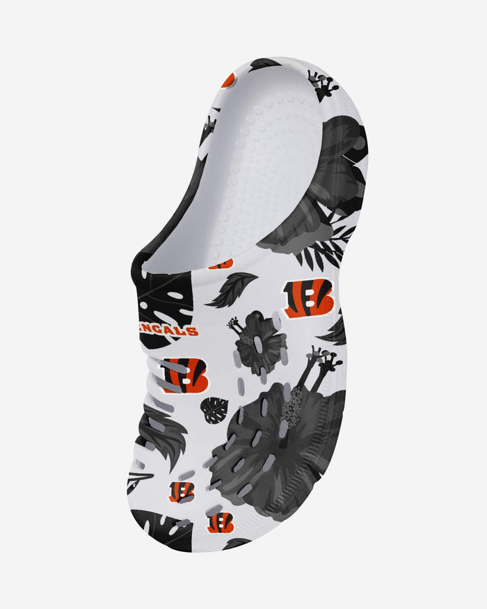 Cincinnati Bengals Womens Floral White Clog FOCO - FOCO.com