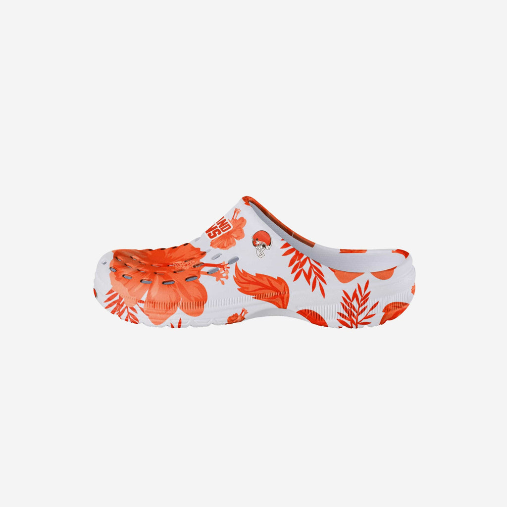 Cleveland Browns Womens Floral White Clog FOCO S - FOCO.com