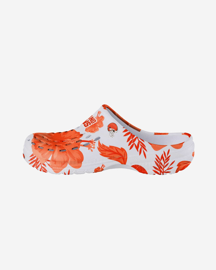 Cleveland Browns Womens Floral White Clog FOCO S - FOCO.com