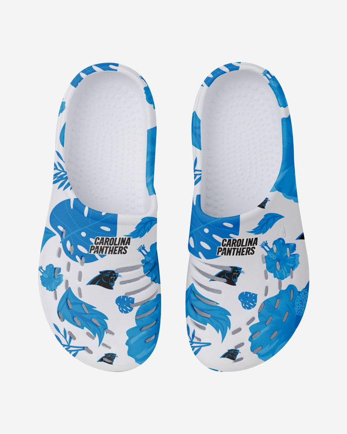 Carolina Panthers Womens Floral White Clog FOCO - FOCO.com