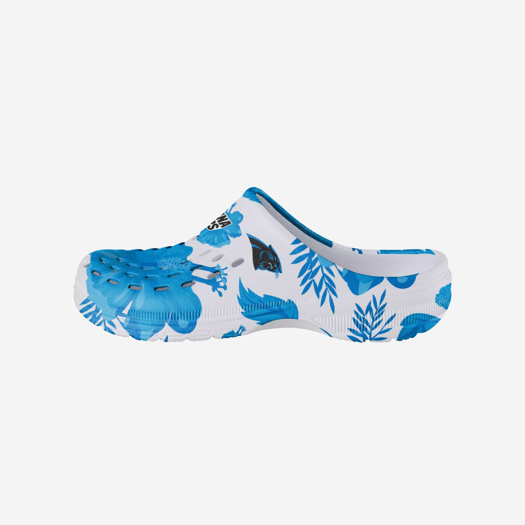 Carolina Panthers Womens Floral White Clog FOCO S - FOCO.com