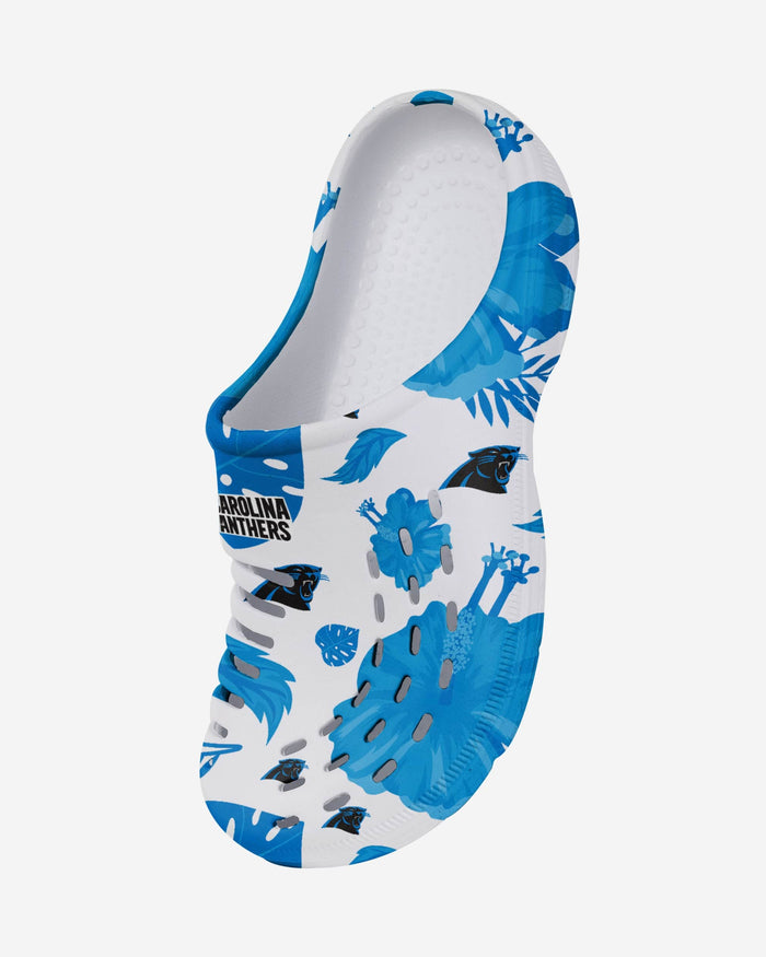 Carolina Panthers Womens Floral White Clog FOCO - FOCO.com