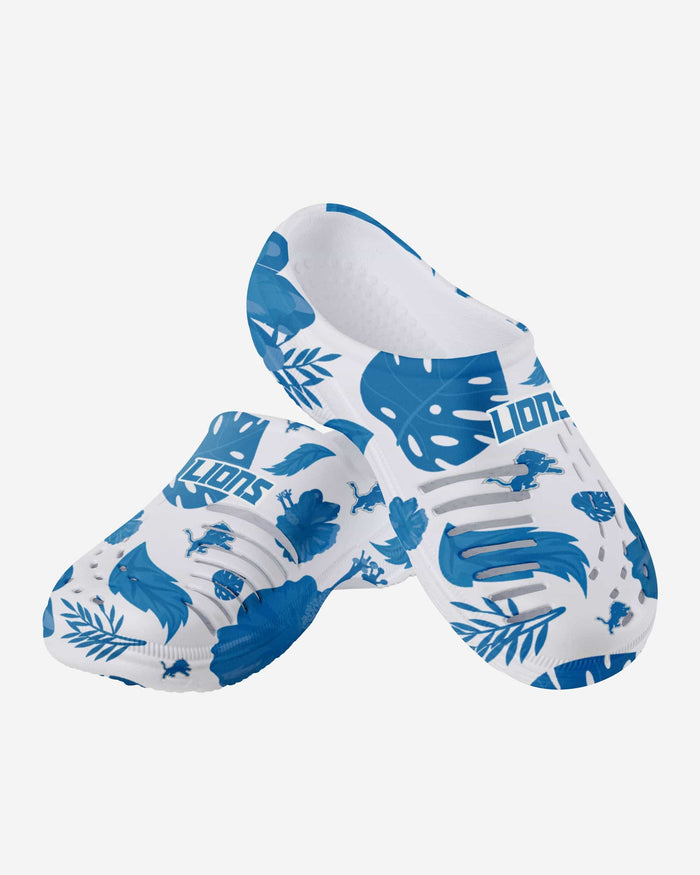 Detroit Lions Womens Floral White Clog FOCO - FOCO.com