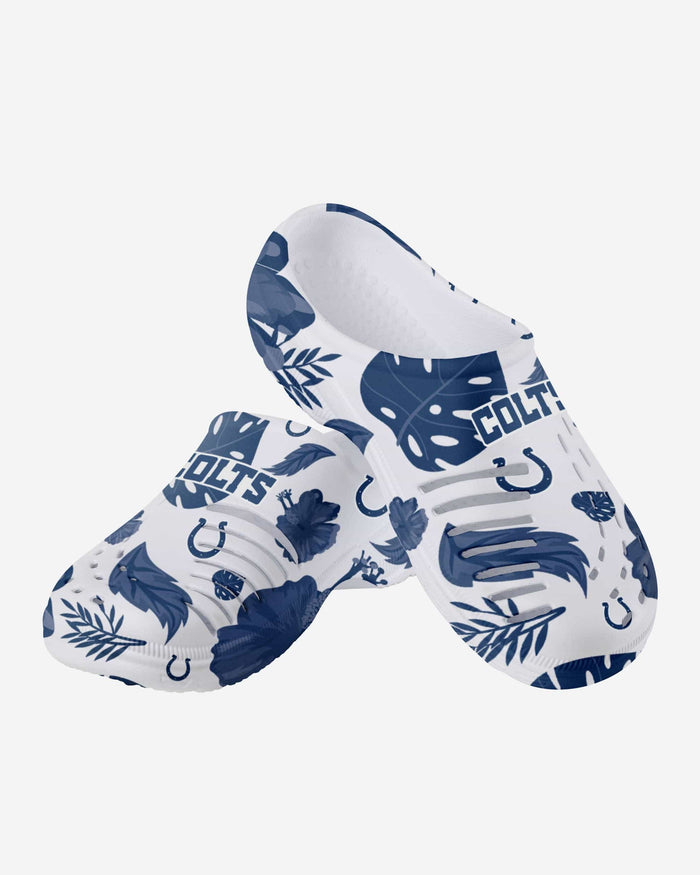 Indianapolis Colts Womens Floral White Clog FOCO - FOCO.com