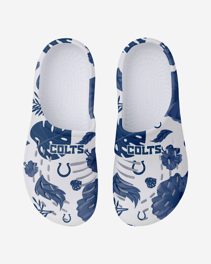 Indianapolis Colts Womens Floral White Clog FOCO - FOCO.com