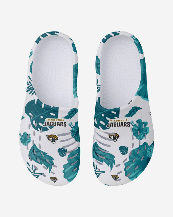 Jacksonville Jaguars Womens Floral White Clog FOCO - FOCO.com