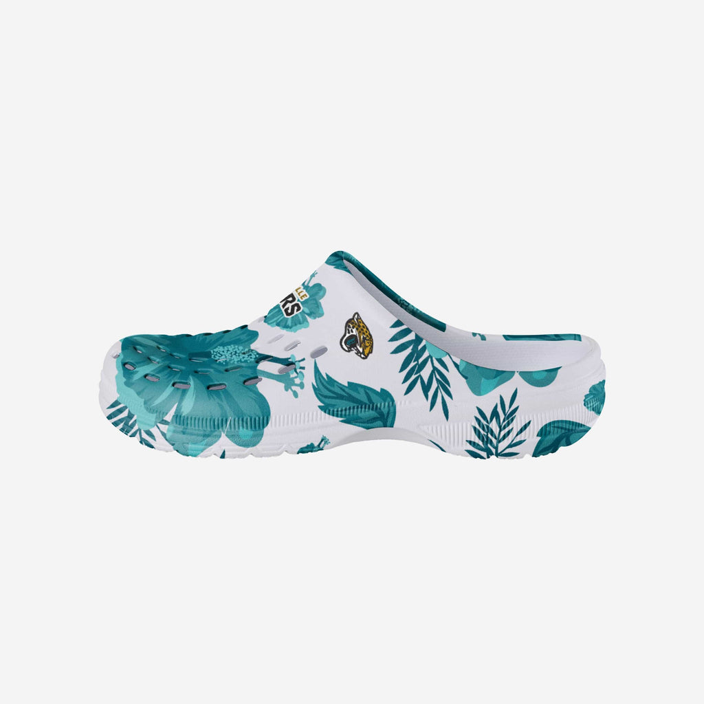 Jacksonville Jaguars Womens Floral White Clog FOCO S - FOCO.com