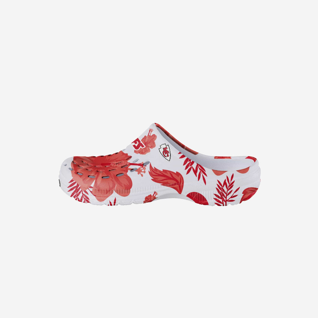 Kansas City Chiefs Womens Floral White Clog FOCO S - FOCO.com