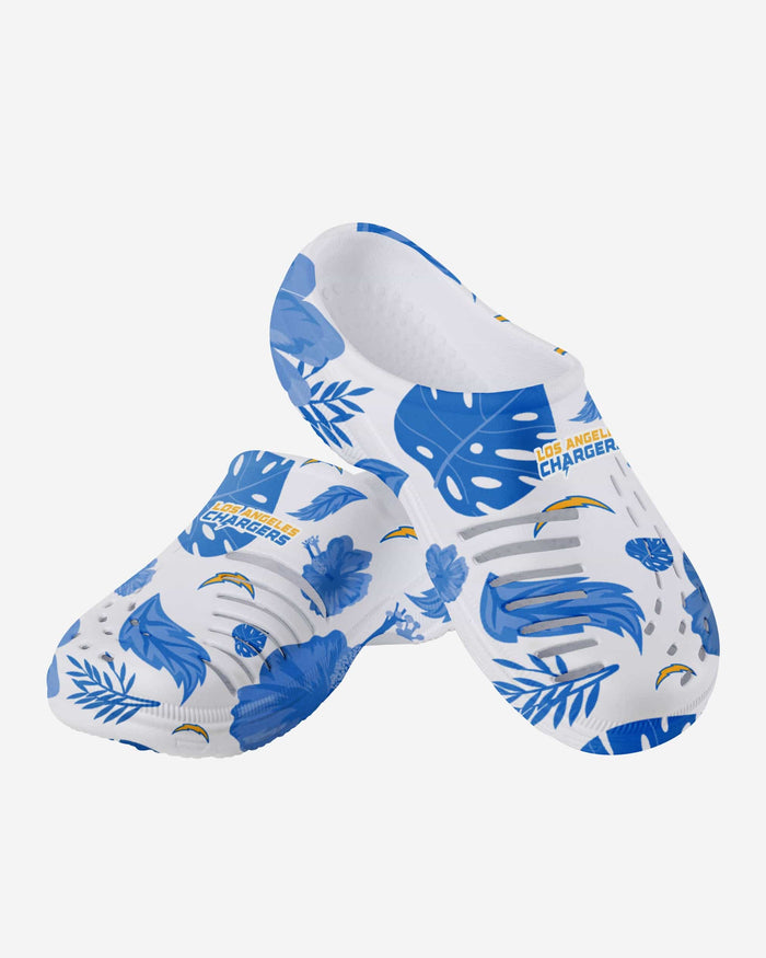 Los Angeles Chargers Womens Floral White Clog FOCO - FOCO.com