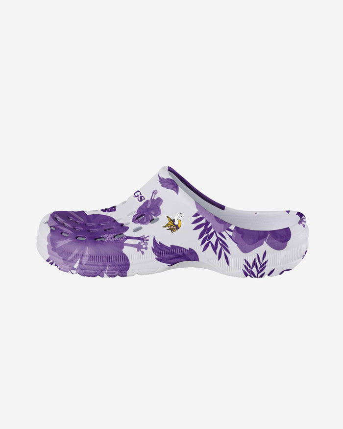 Minnesota Vikings Womens Floral White Clog FOCO S - FOCO.com