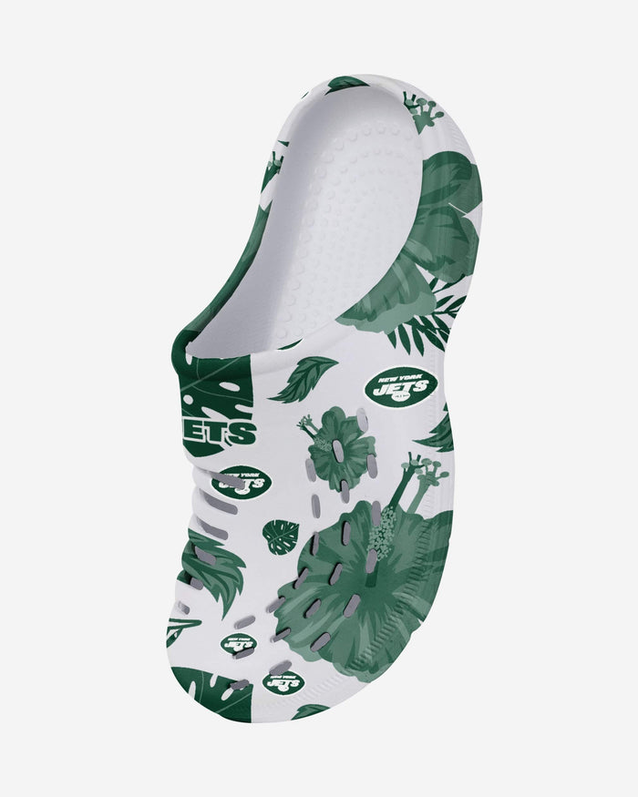 New York Jets Womens Floral White Clog FOCO - FOCO.com