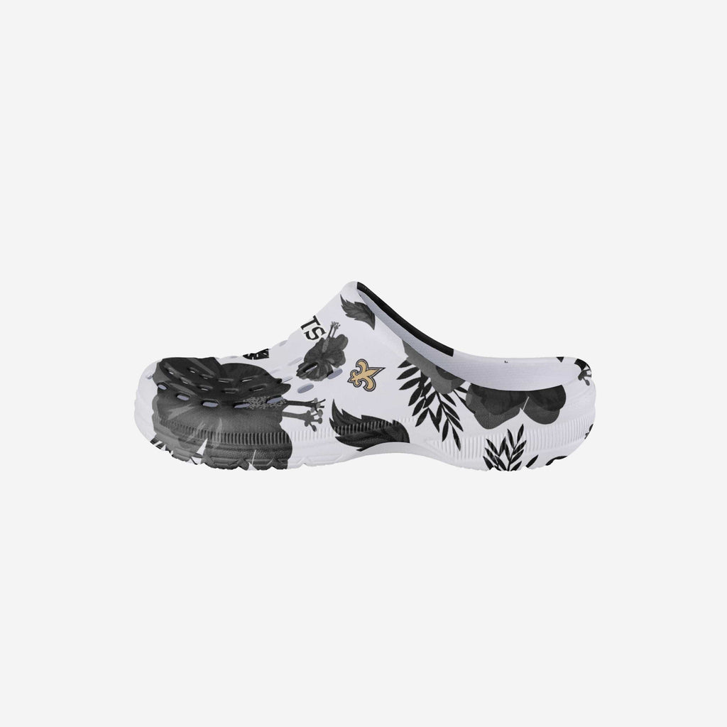 New Orleans Saints Womens Floral White Clog FOCO S - FOCO.com