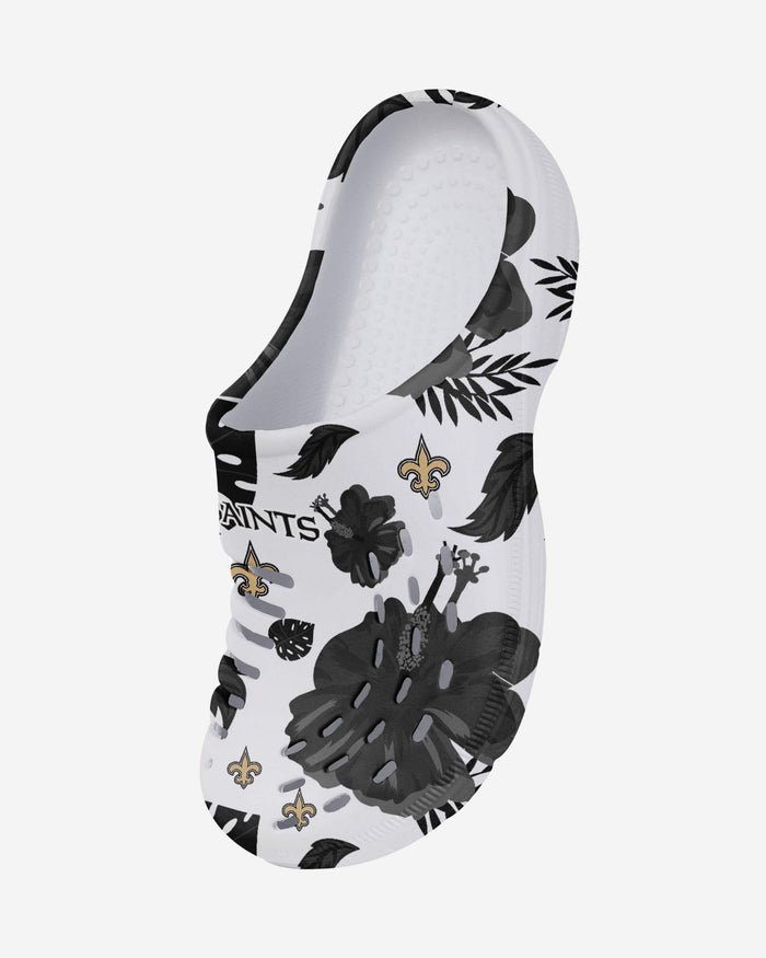 New Orleans Saints Womens Floral White Clog FOCO - FOCO.com