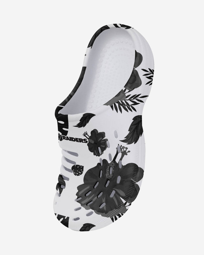 Las Vegas Raiders Womens Floral White Clog FOCO - FOCO.com