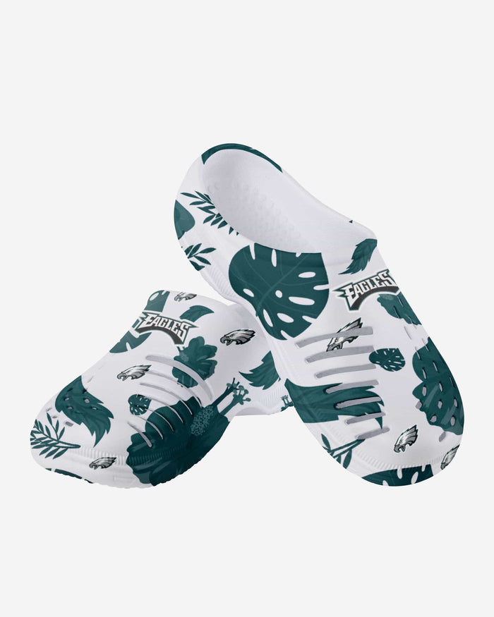 Philadelphia Eagles Womens Floral White Clog FOCO - FOCO.com