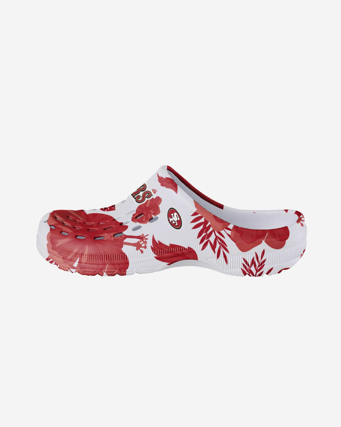 San Francisco 49ers Womens Floral White Clog FOCO S - FOCO.com