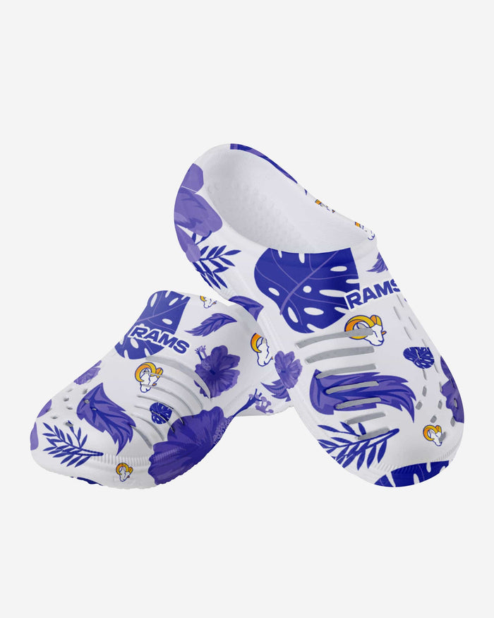 Los Angeles Rams Womens Floral White Clog FOCO - FOCO.com