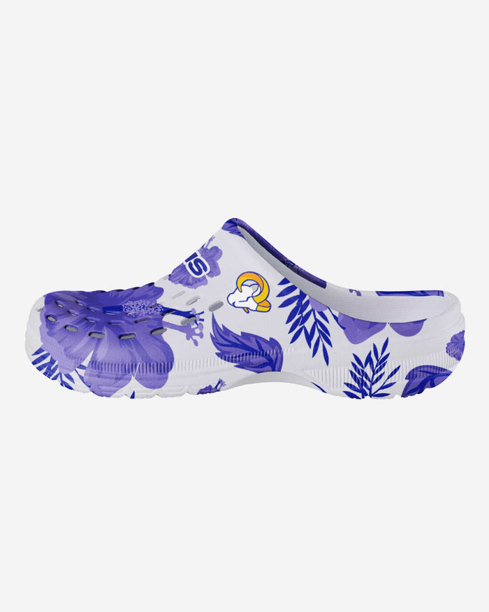 Los Angeles Rams Womens Floral White Clog FOCO S - FOCO.com