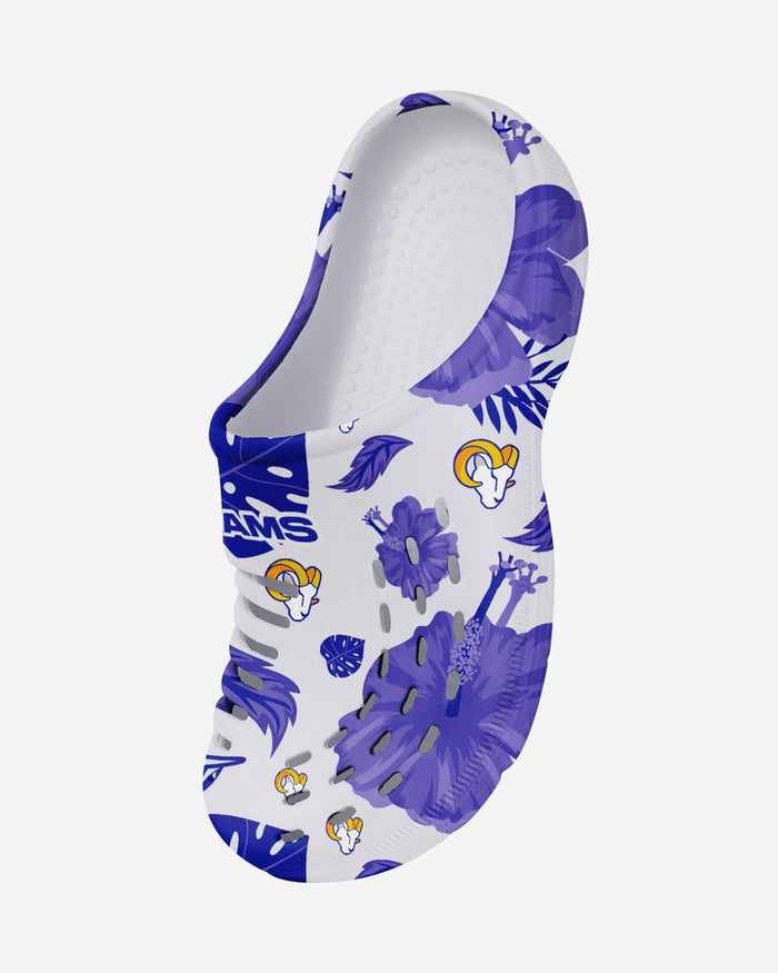 Los Angeles Rams Womens Floral White Clog FOCO - FOCO.com