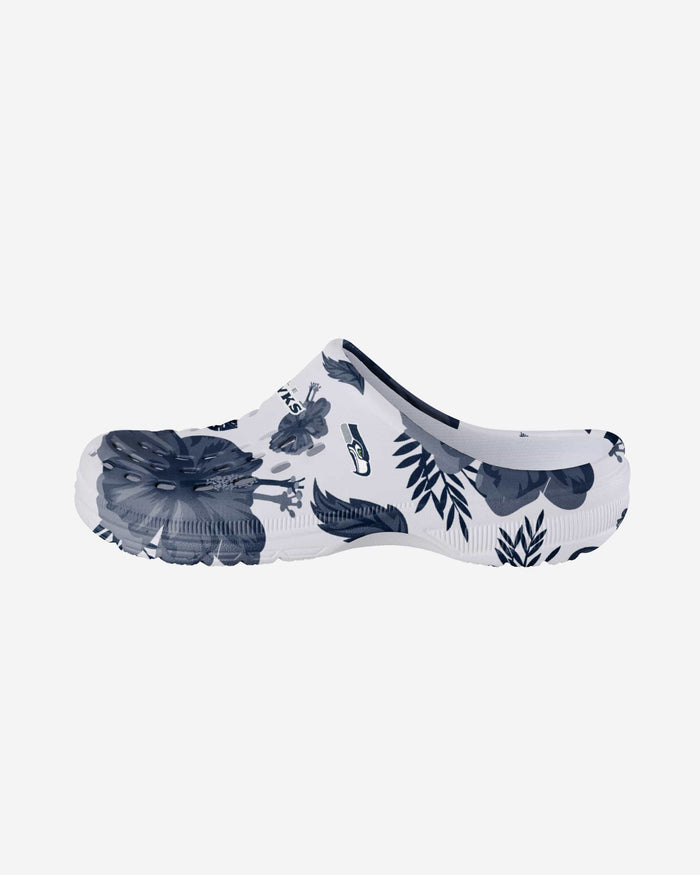 Seattle Seahawks Womens Floral White Clog FOCO S - FOCO.com