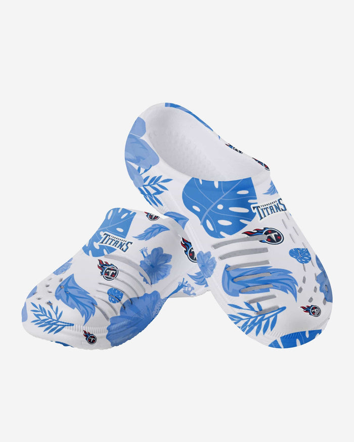 Tennessee Titans Womens Floral White Clog FOCO - FOCO.com