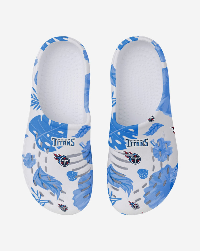 Tennessee Titans Womens Floral White Clog FOCO - FOCO.com