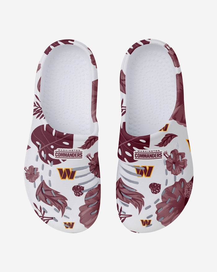 Washington Commanders Womens Floral White Clog FOCO - FOCO.com